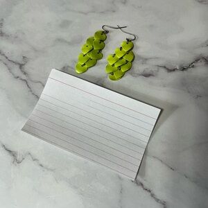 Green Heart Earrings